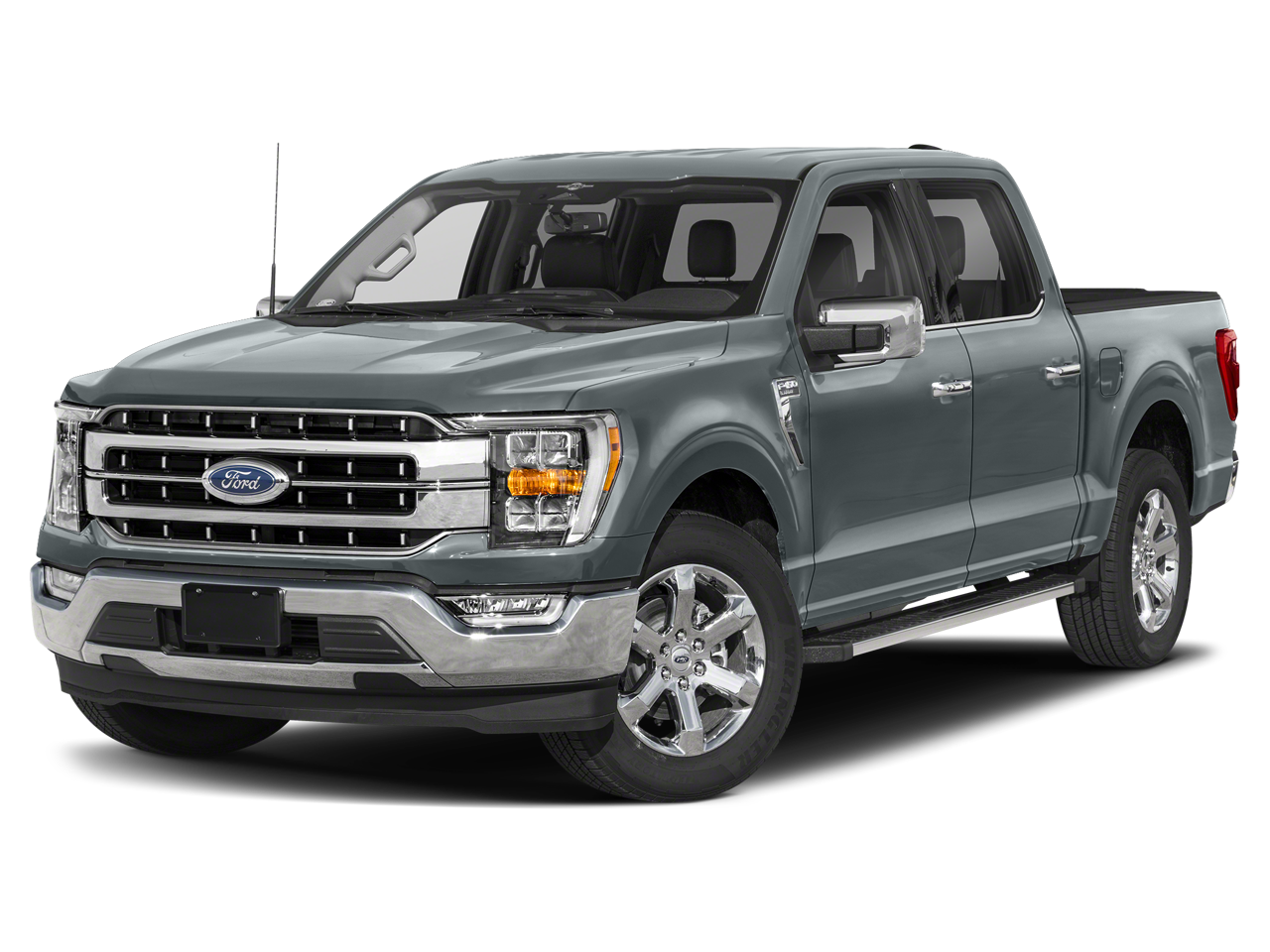 2023 Ford F-150 LARIAT in Carbonized Gray — front three-quarter view