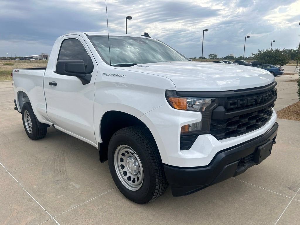 2026 Chevrolet Silverado 1500 WT in Summit White — front three-quarter view