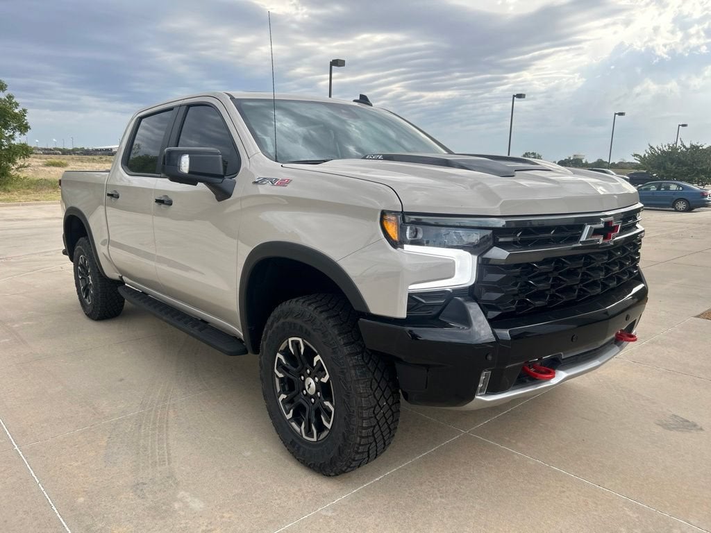 2026 Chevrolet Silverado 1500 ZR2 in White Sands — front three-quarter view