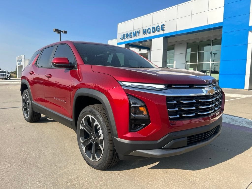 2027 Chevrolet Equinox LT in Radiant Red Tintcoat — front three-quarter view